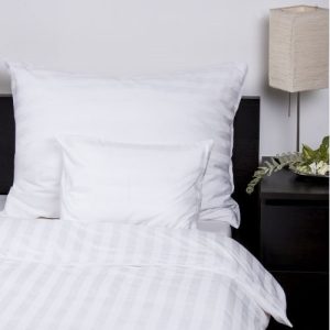 Naturtex 3-piece cotton-satin bed linen set - white stripes