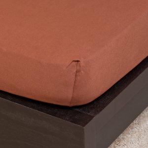   Naturtex Jersey fitted bed sheet - chocolate brown 90-100x200 cm