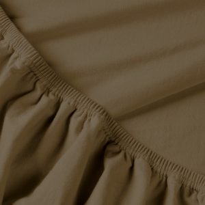   Billerbeck Rebeka Jersey fitted bed sheet - Brownie 90-100x200 cm